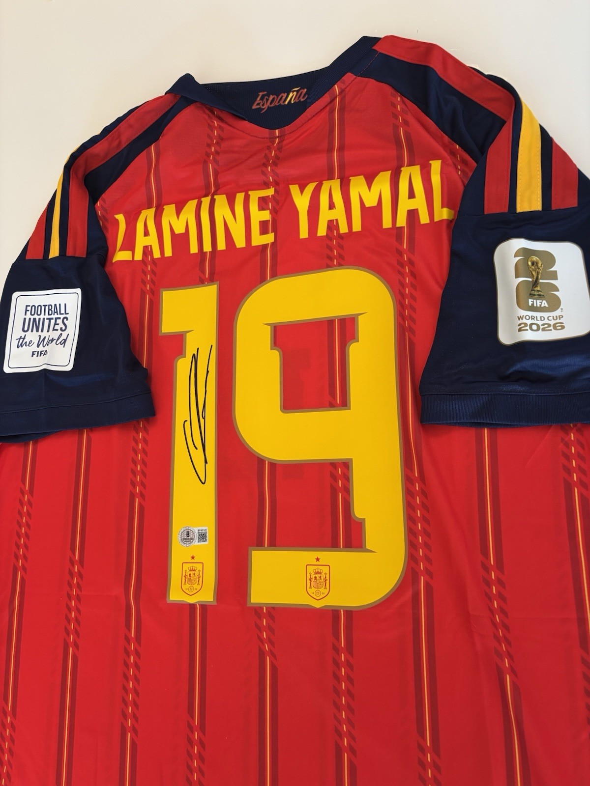 🔥⚽️ Lamine Yamal, Hand Signed Spain 2026 Home Jersey Beckett COA ⚽️🔥