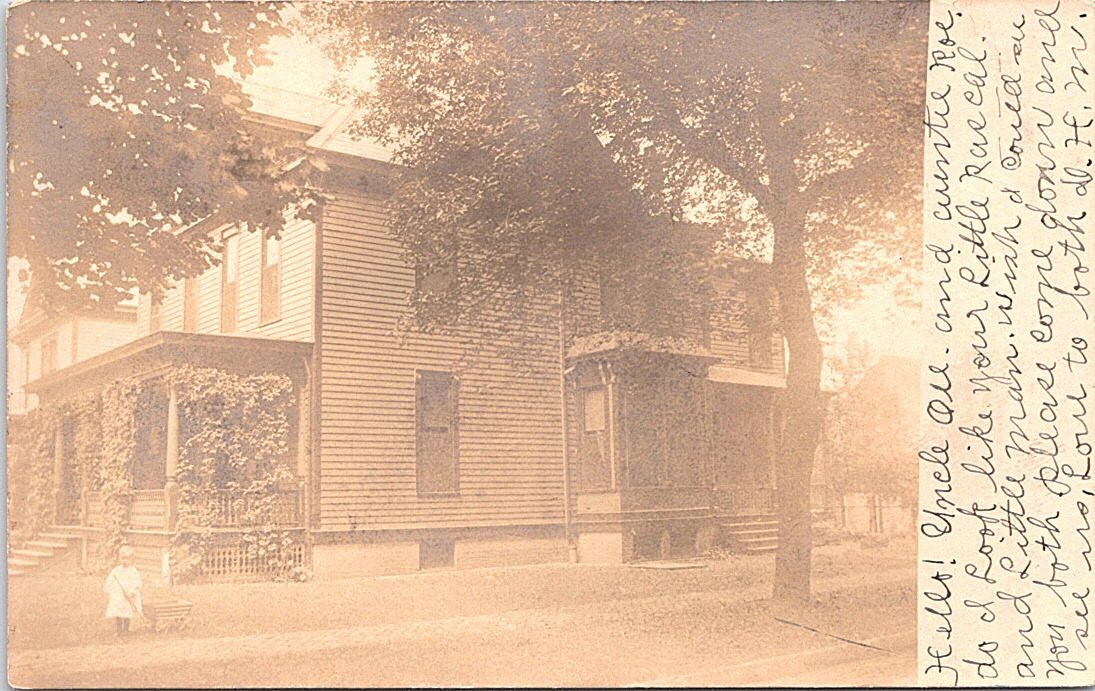 RPPC Bloomington Illinois Residence Scene 1907