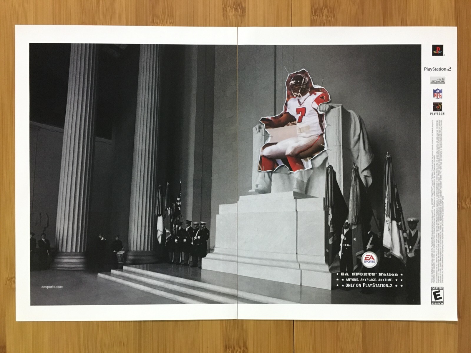Madden 2004 PS2 Xbox Print Ad/Poster Official Michael Vick as Abe Lincoln Art