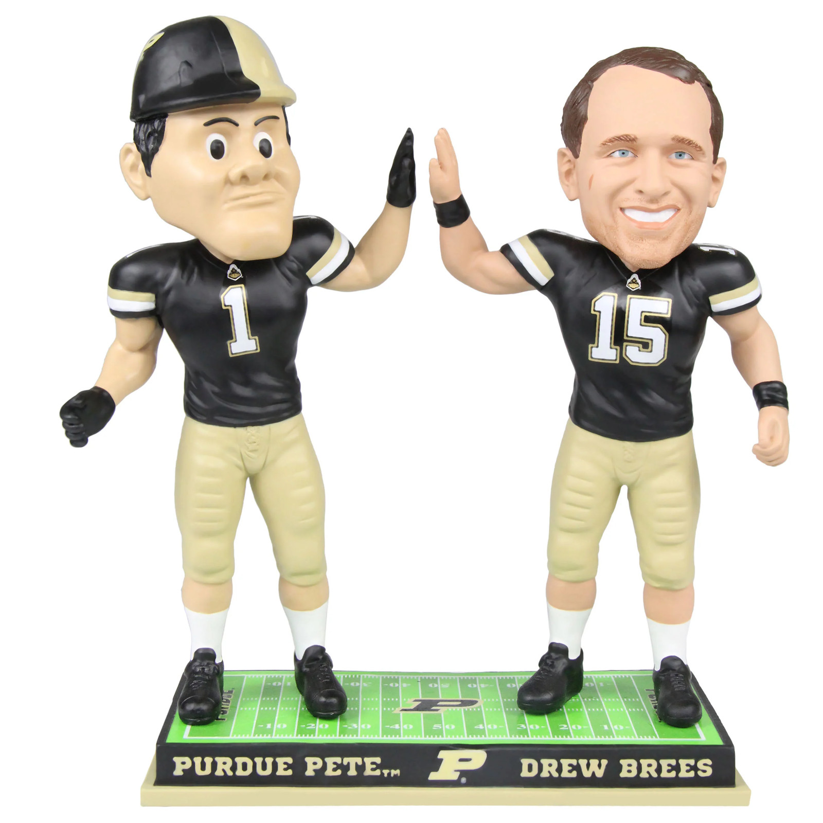 Drew Brees and Purdue Pete Purdue High Five Special Edition Bobblehead NCAA