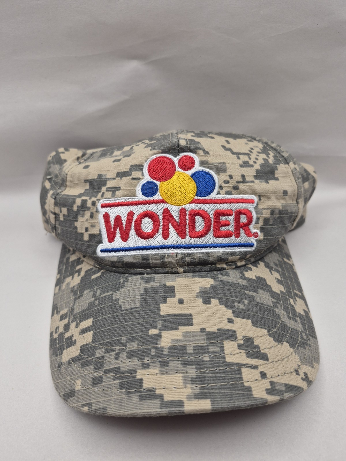 Wonder Bread, Digital Camo, Adjustable Baseball Cap Hat w/ USO Patch