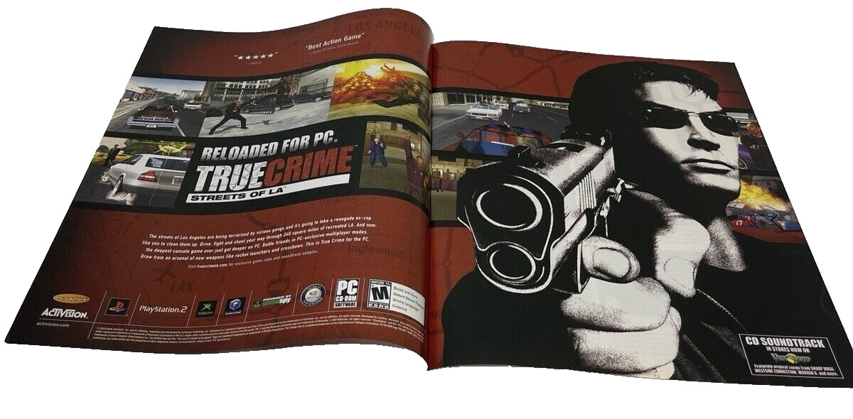 True Crime New York City PS2 Xbox 2-Page Magazine Print Ad 2005