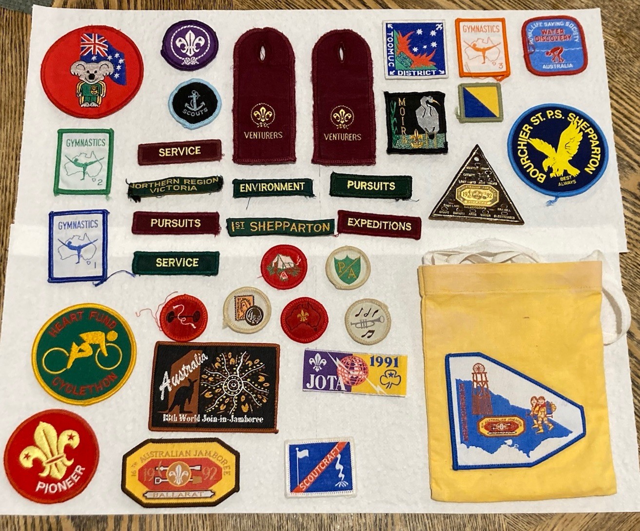 Vintage Australian Scouts Badge Patch Lot 1991 1992 Jamboree Ballarat Venturers