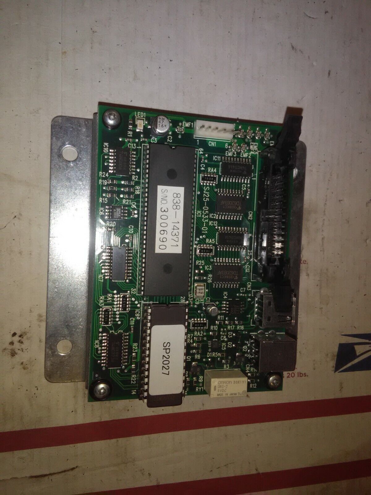 sega virtua cop 3 arcade deluxe big screen cabinet top sign light pcb #3