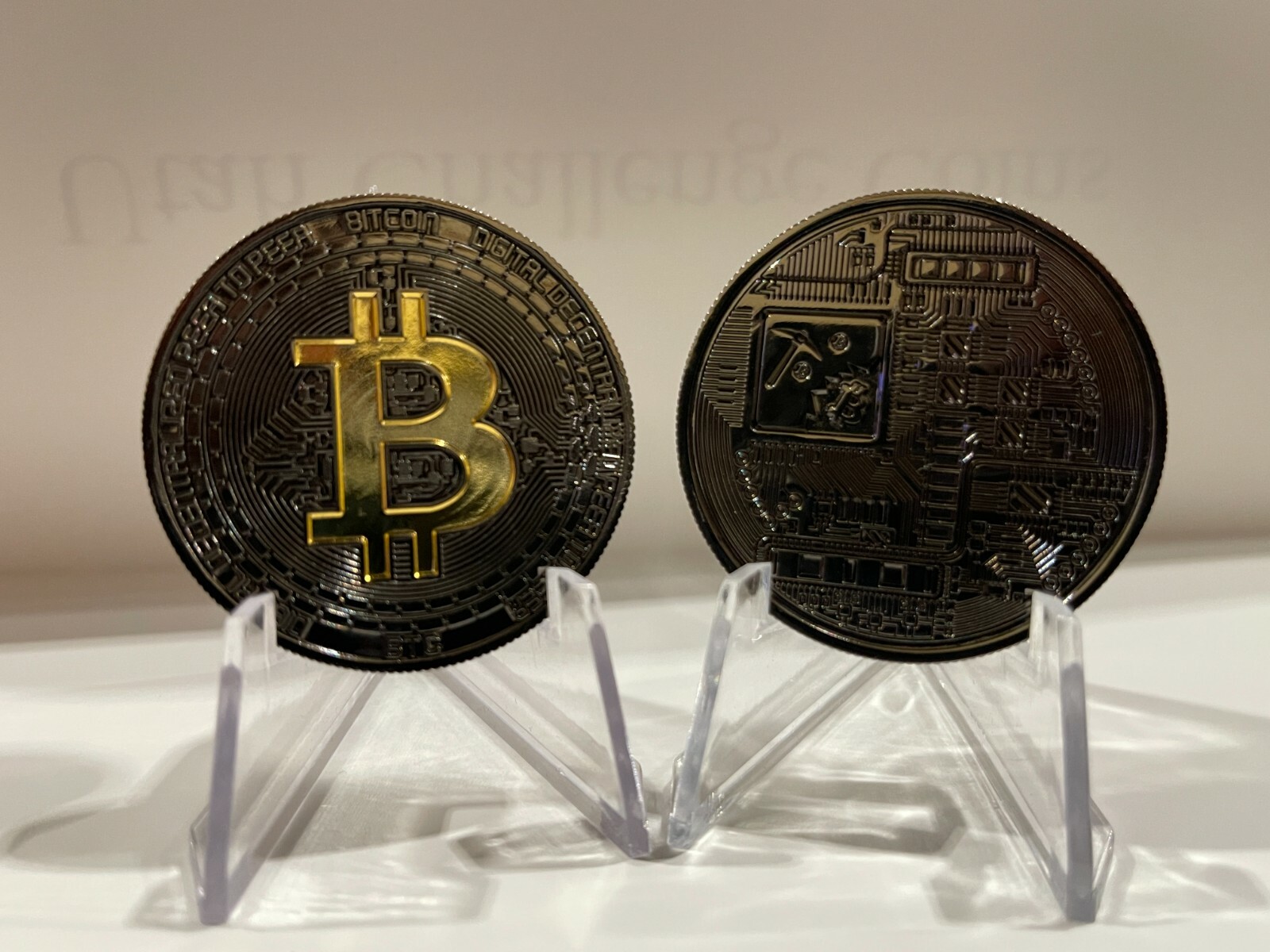 Physical Blackout Bitcoin Coin | Cryptocurrency | Challenge Coin