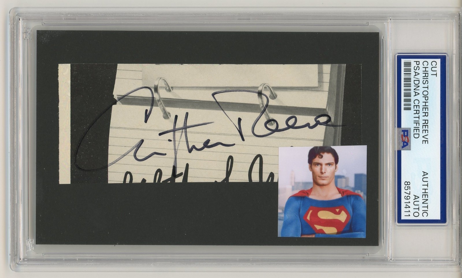 Christopher Reeve ~ Signed Autographed Signature Superman ~ PSA DNA Encased