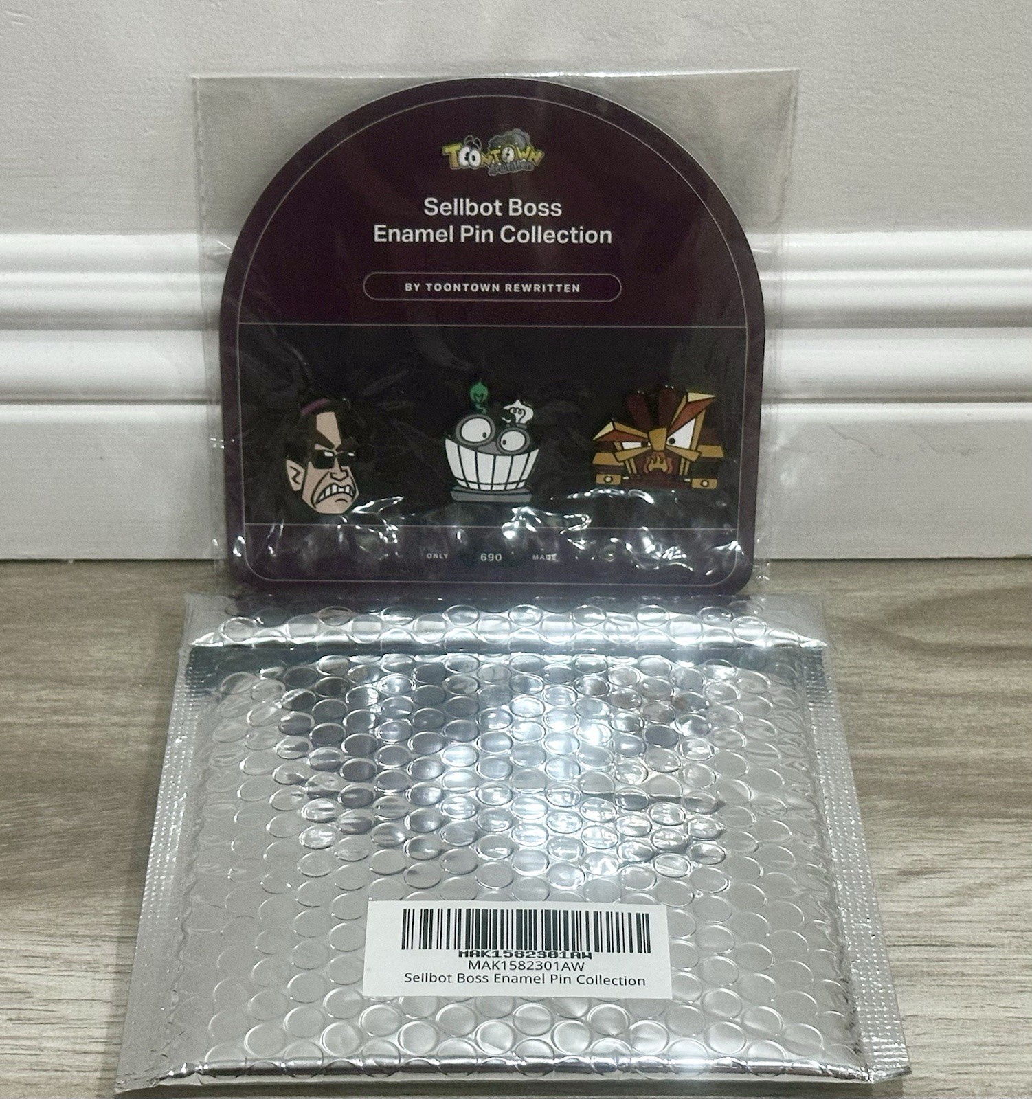 Toontown Rewritten Makeship Sellbot Factory Foreman VP Field Office Enamel Pins