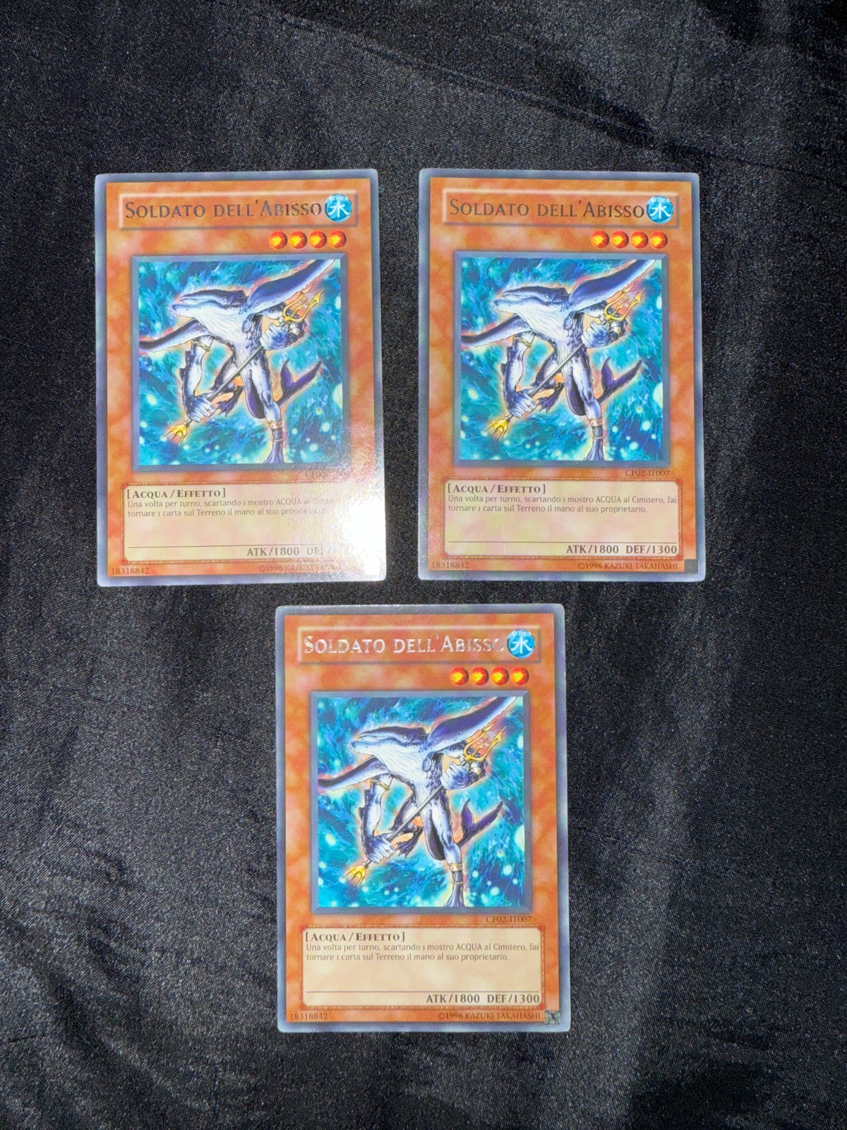 Yugioh 3x Abyss Soldier Abyss Soldier CP02-It007 Rare Rare Goat Edison