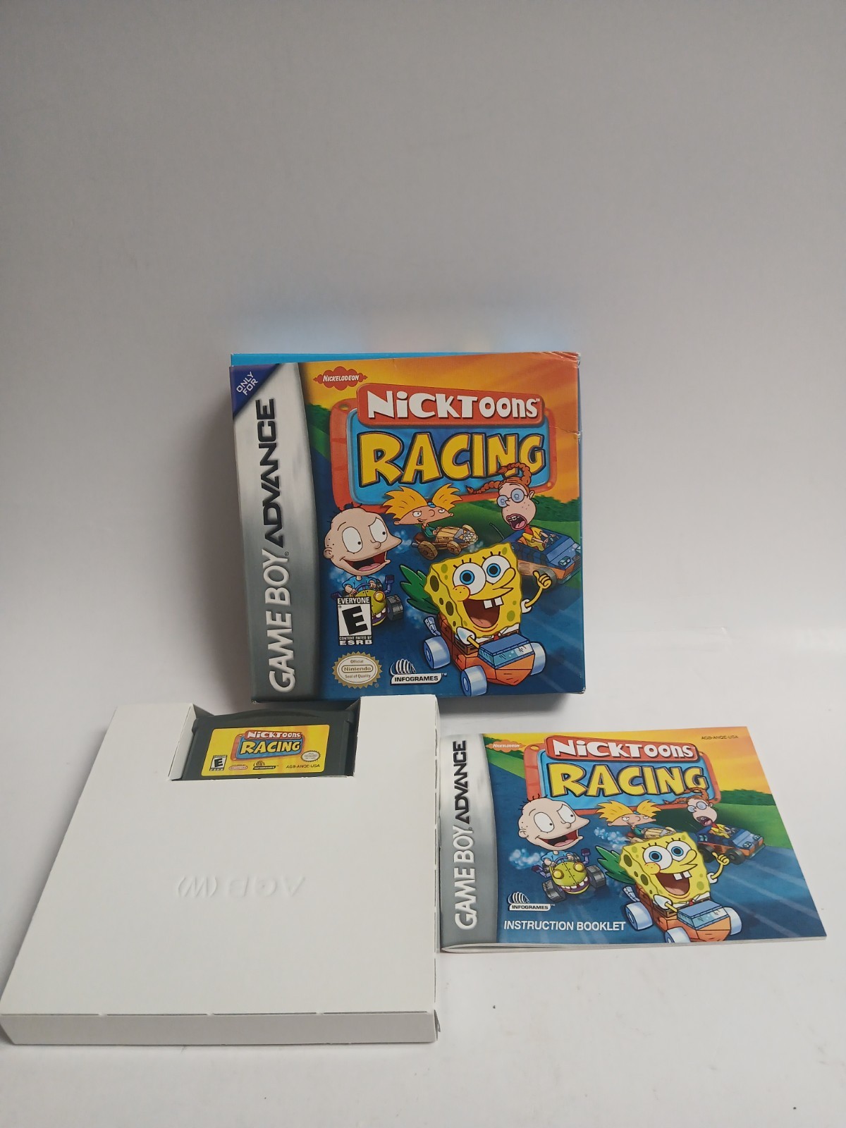 Nicktoons Racing (Nintendo Game Boy Advance) GBA Game/Manual/Box - No Poster