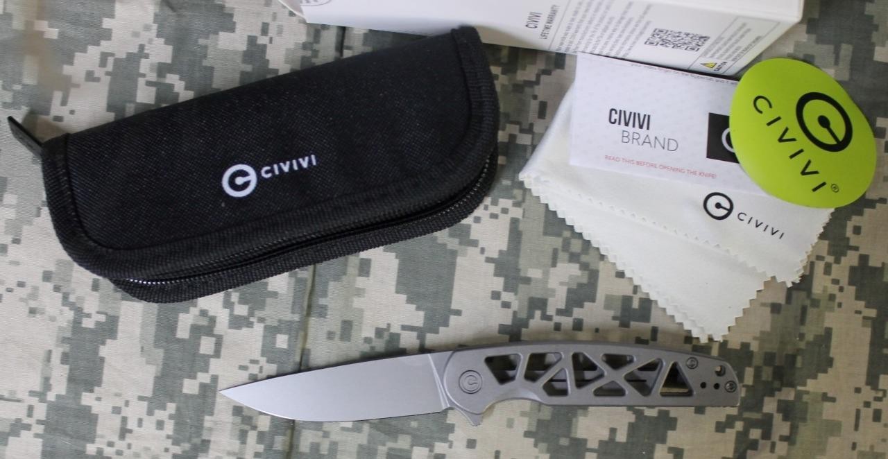 CIVIVI C20006-A Perf Flipper Knife Drop Point Nitro-V Blade Skeletonized NEW