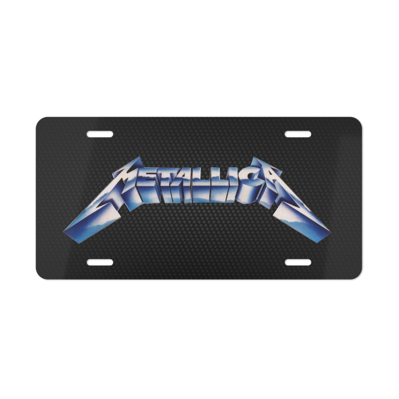 Metallica, License Plate Car Tag Metal Aluminum (Carbon Fiber Simulation)