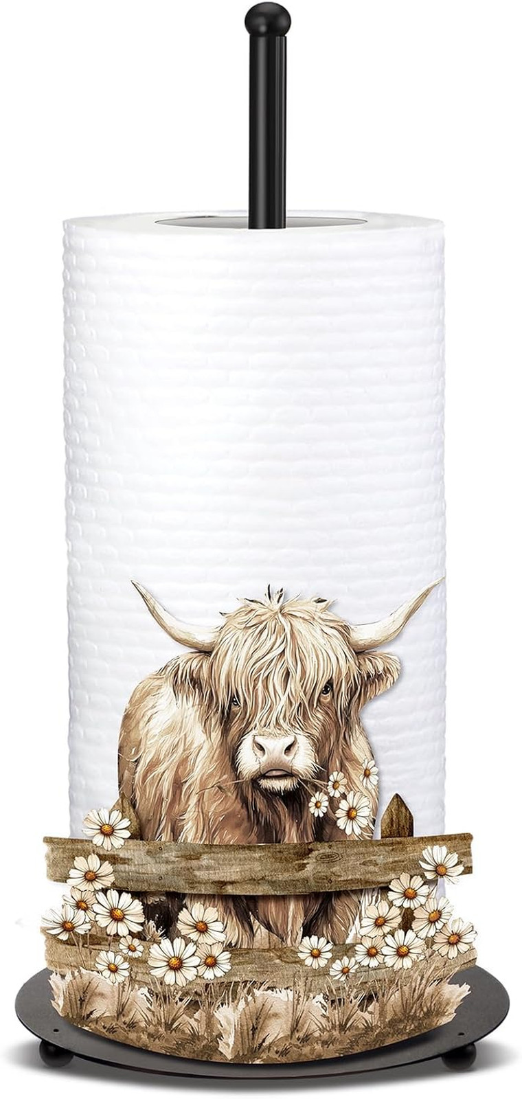 Highland Cow Metal Paper Towel Holder Farmhouse Highland Cow Kitchen Decor Ac...