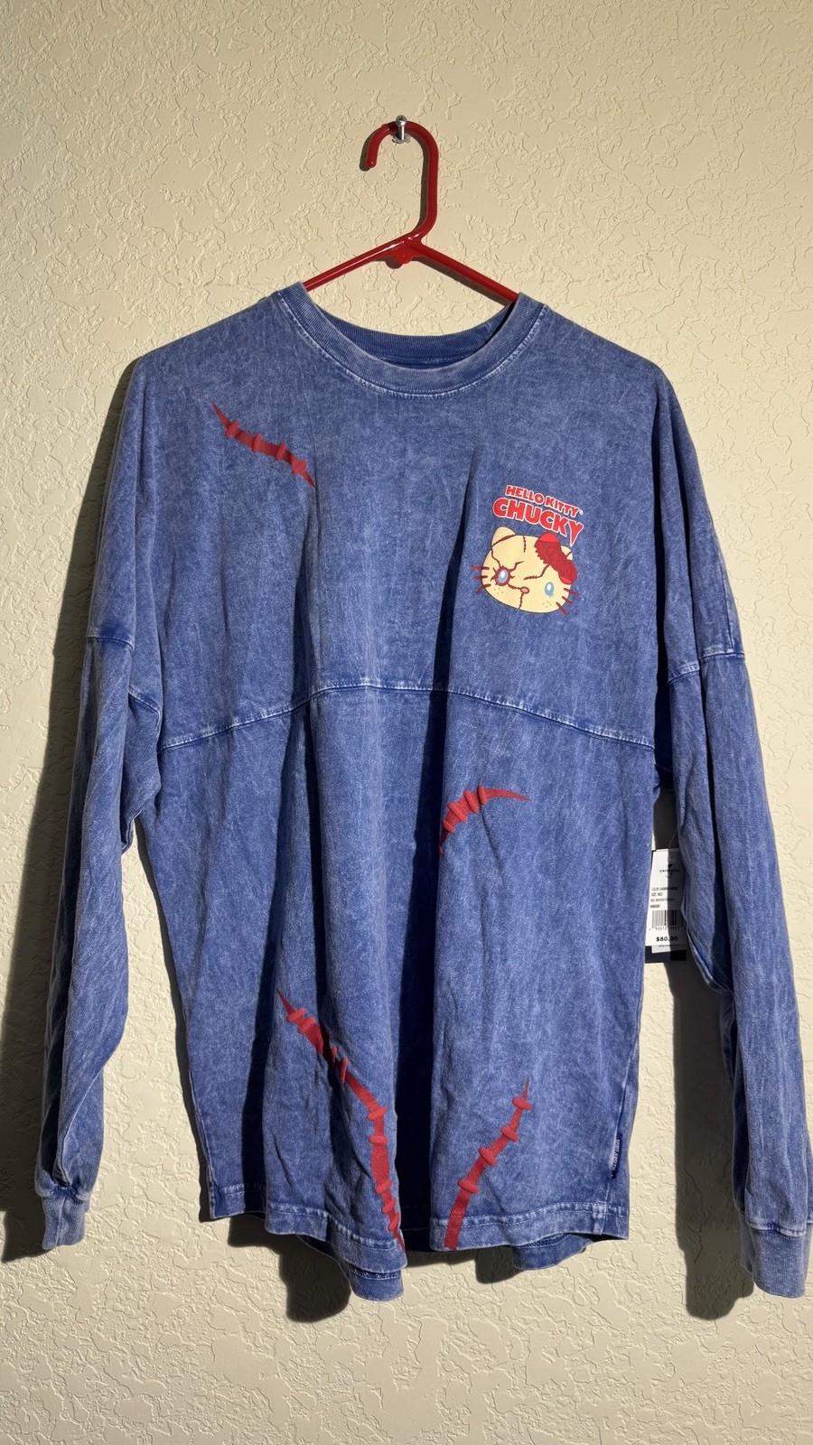 BNWT Hello Kitty Chucky Universal Studios Stonewash Blue Spirit Jersey - Size M