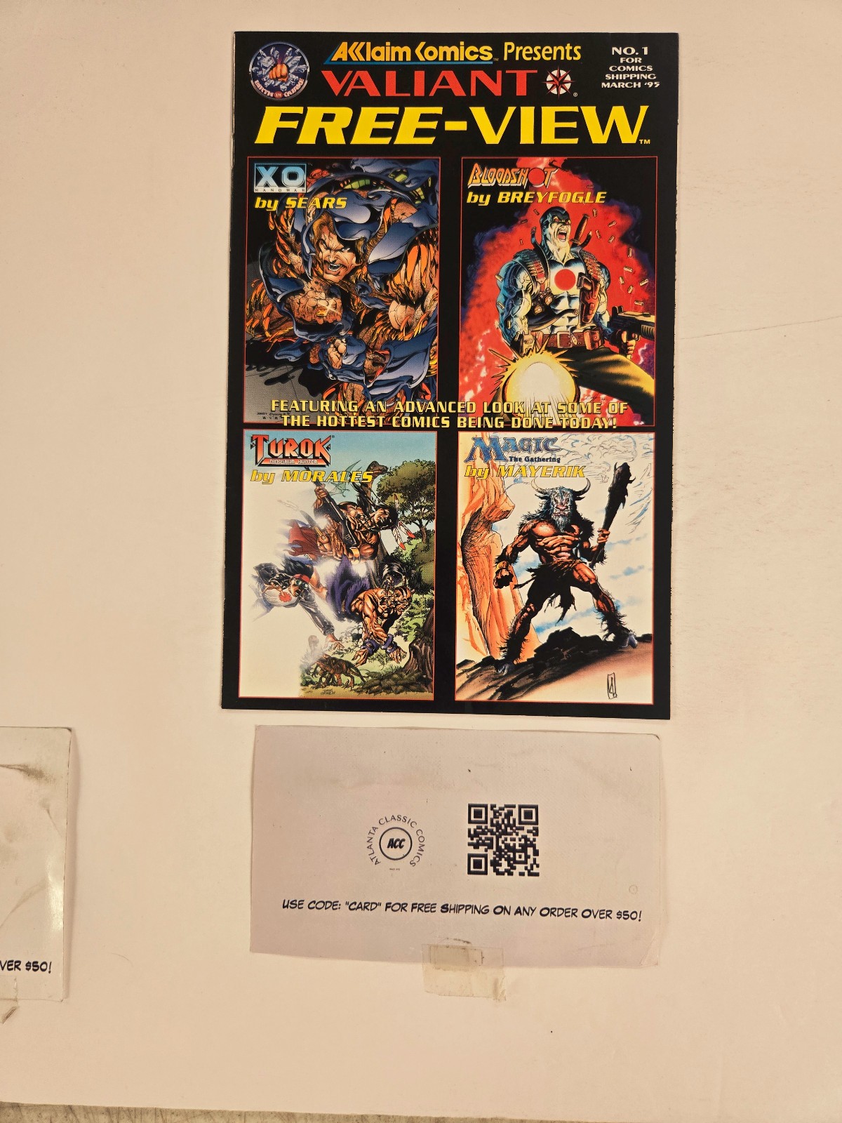 Valiant Free-View #1 NM Acclaim Valiant Comic Books X O Manowar 18 HH130