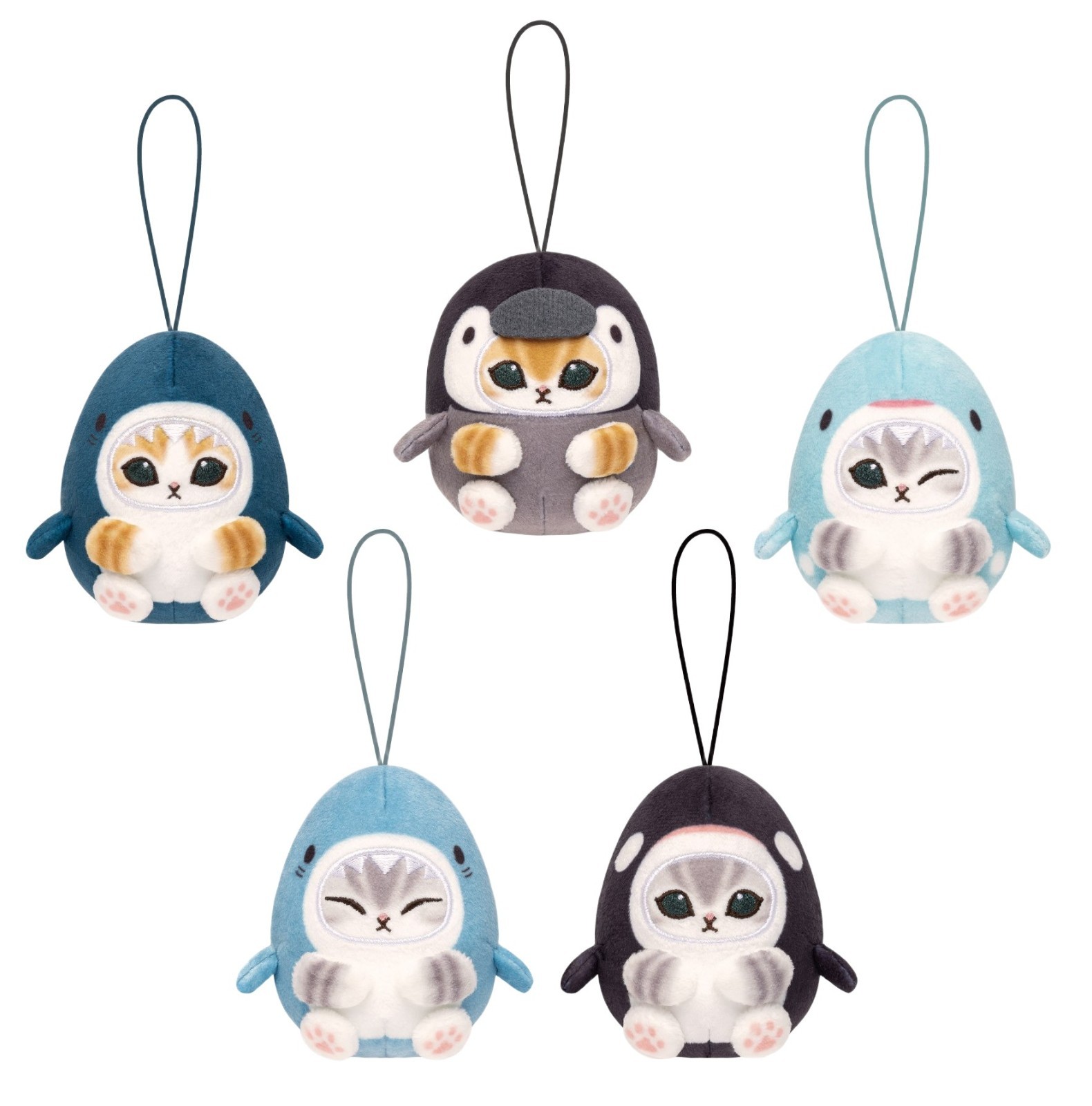 Mofusand Plush Keychain Strap Figure Shark Penguin Whale 1 Random Gashapon Charm