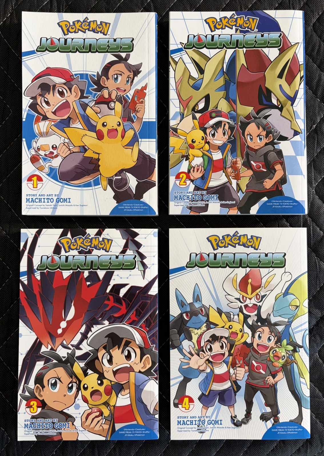 Pokemon Journeys - Gomi - Viz - Manga Volumes 1-4 Set
