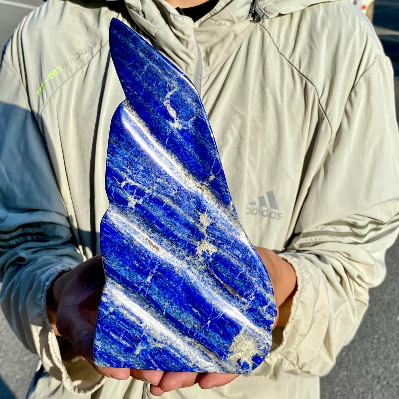 5.2LB TOP Natural Lapis Lazuli jasper quartz crystal Furnishing articles