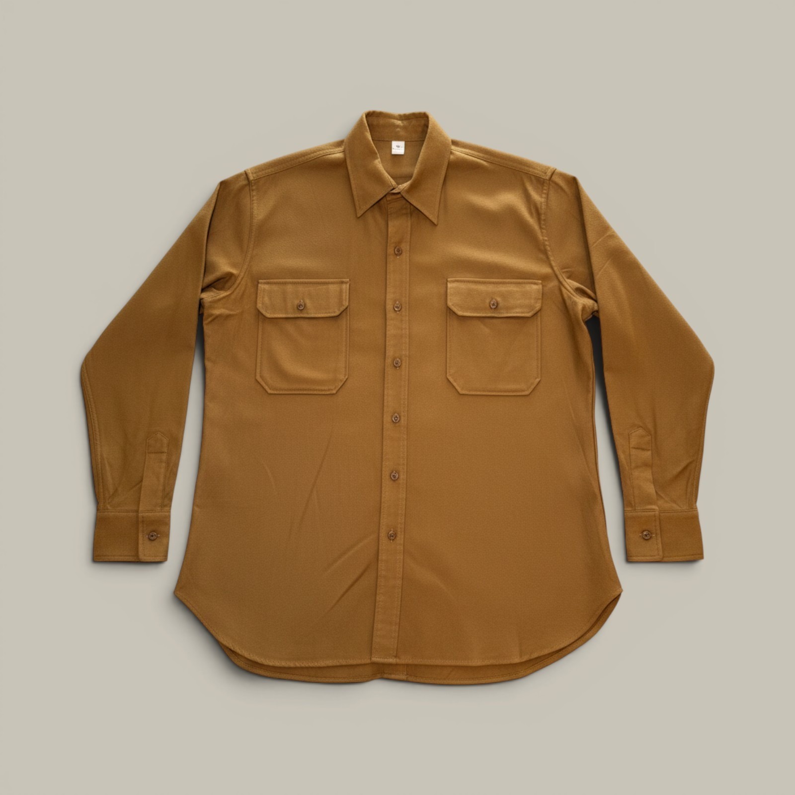 ATF Military M1937 Field Shirt Mens XL Tan Repro Cotton Flannel US Army WWII