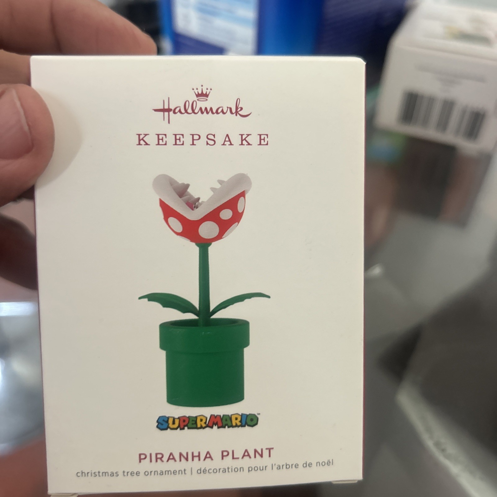 2019 Hallmark Keepake Supre Mario Piranha Plant Christmas Tree Ornament- QXE3709