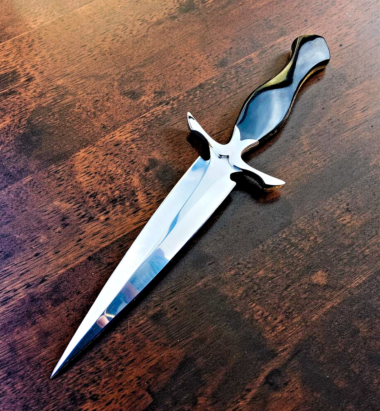 Custom Made High Carbon Steel Hunting Dagger Knife With Leather Sheath 2873