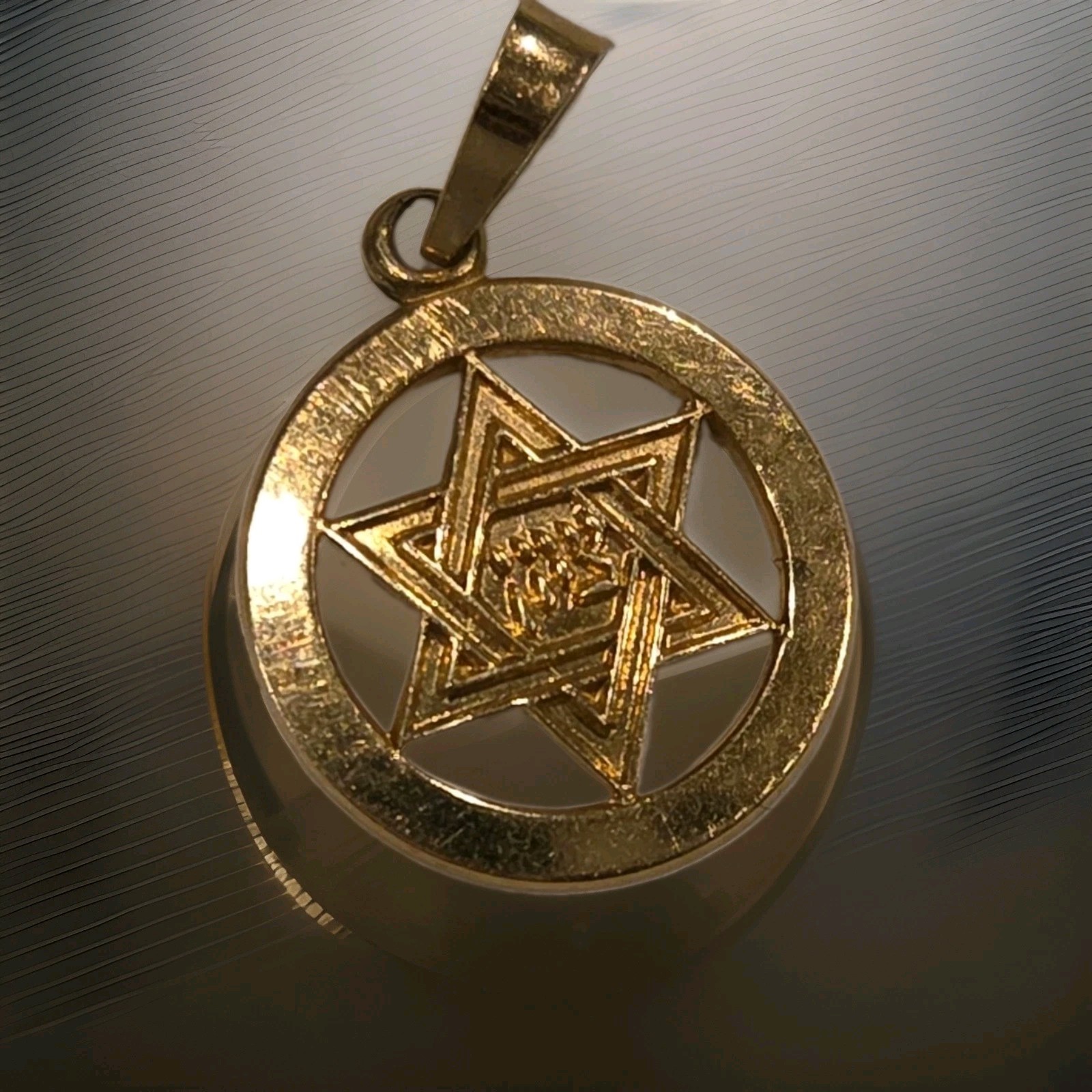 Vintage Handmade 14k Gold David Star Zion Pendant Jewish Judaica Magen David