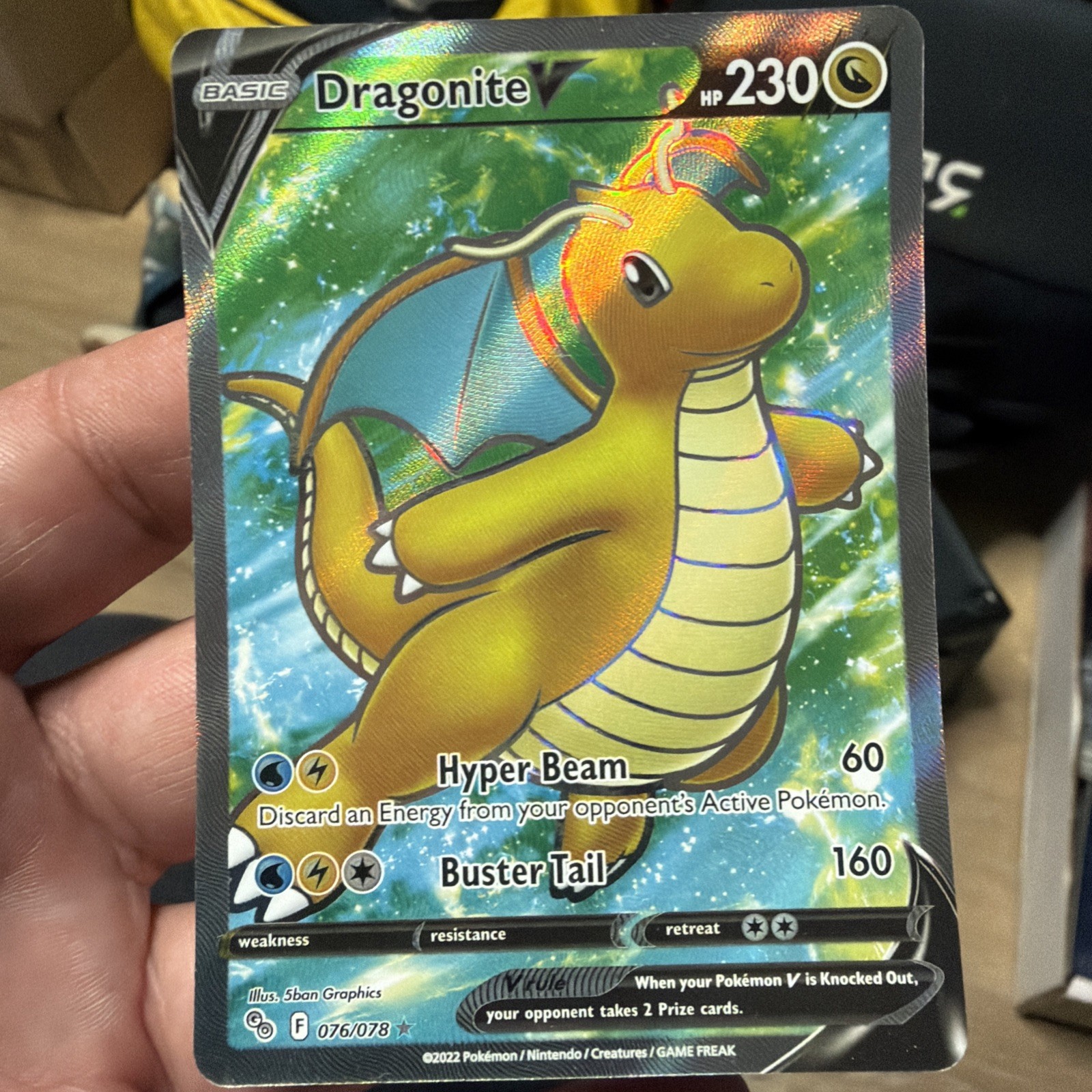 Dragonite V (Full Art) 076/078 Pokémon GO  Pull NM-M