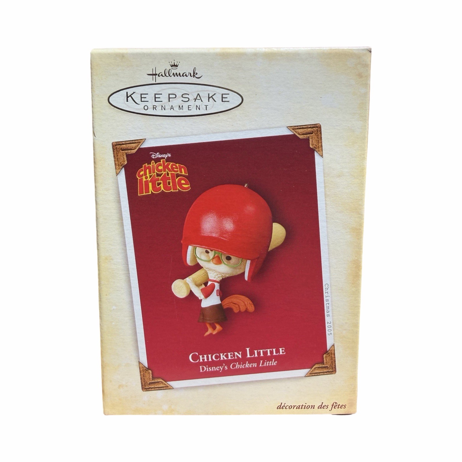 2005 Hallmark Disney's Chicken Little Christmas Ornament - Baseball Uniform