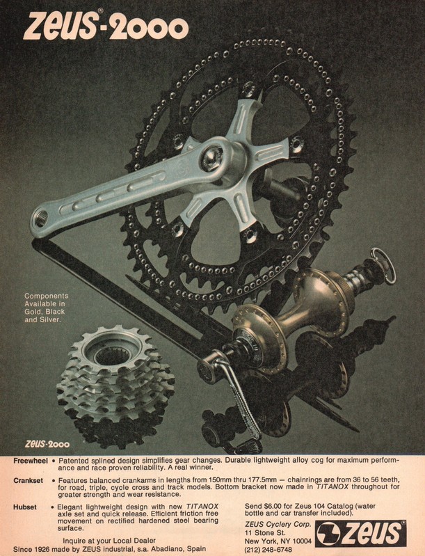 1981 Zeus 2000 gears-ORIGINAL Bike Bicycle Print ad / mini posterVintage