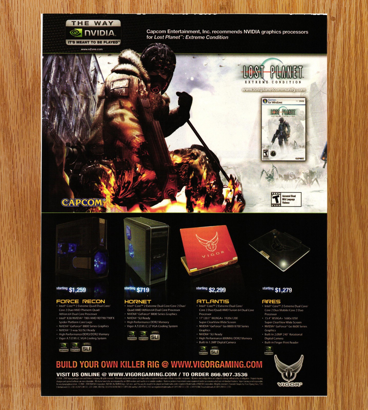 Capcom Lost Planet Vigor Gaming PC - Video Game Print Ads Poster Art 2008