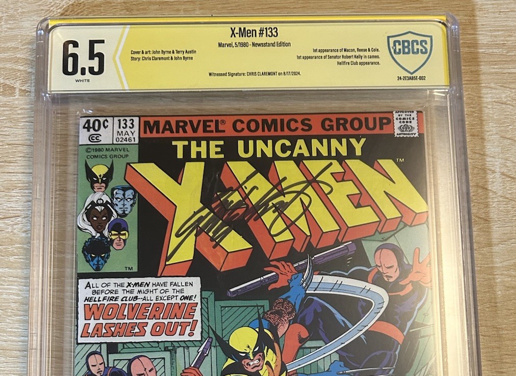 X-MEN #133 CBCS 6.5 Signed Chris Claremont Key 1st Solo Wolverine Cover White Pg