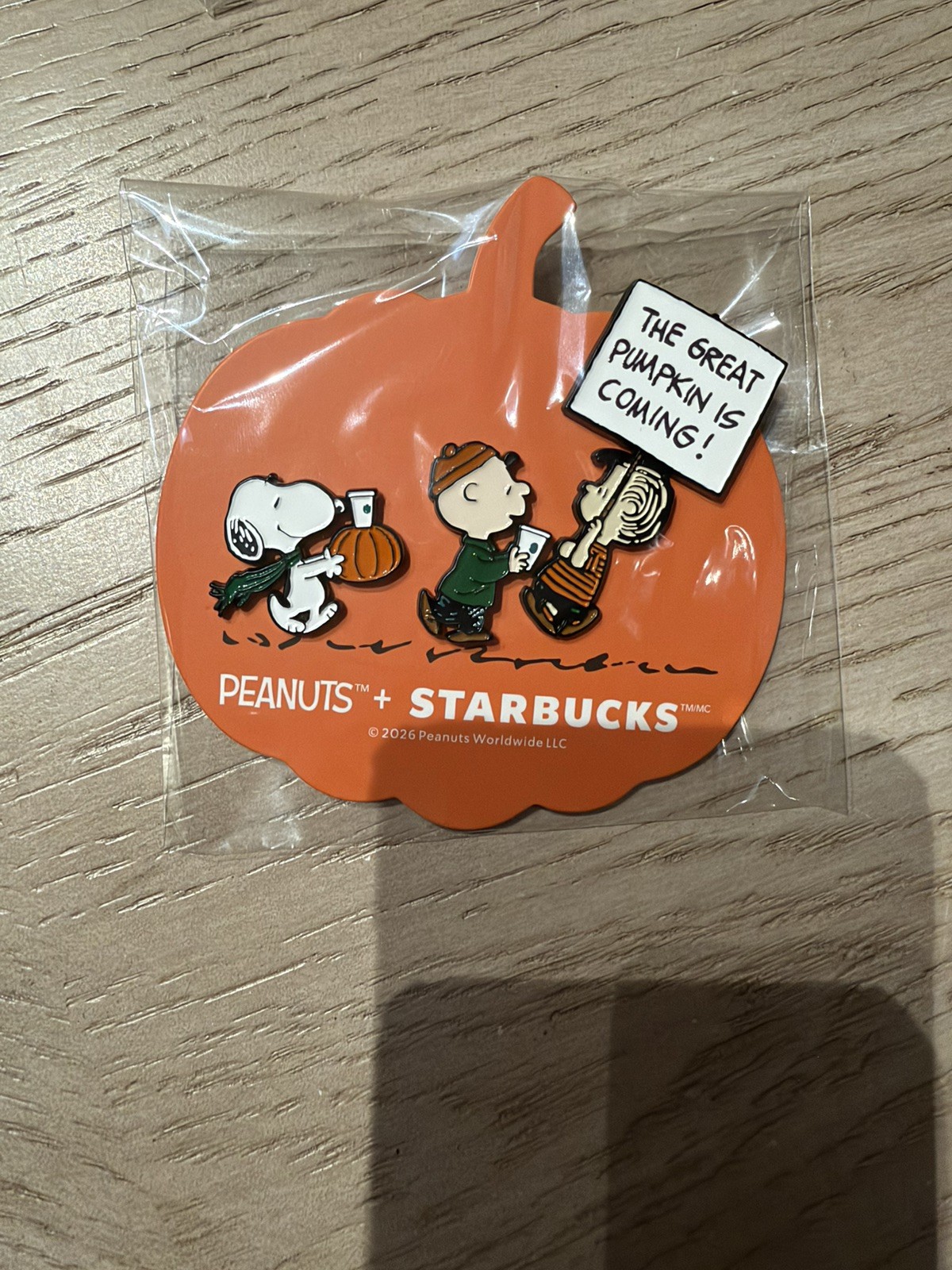 Starbucks Peanuts Lapel Pin Set Snoopy Linus Pigpen Great Pumpkin