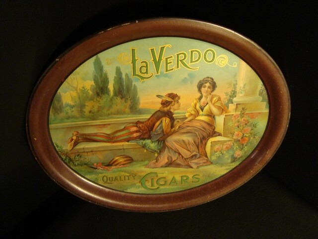 Circa 1910 La Verdo Quality Cigar Tray 