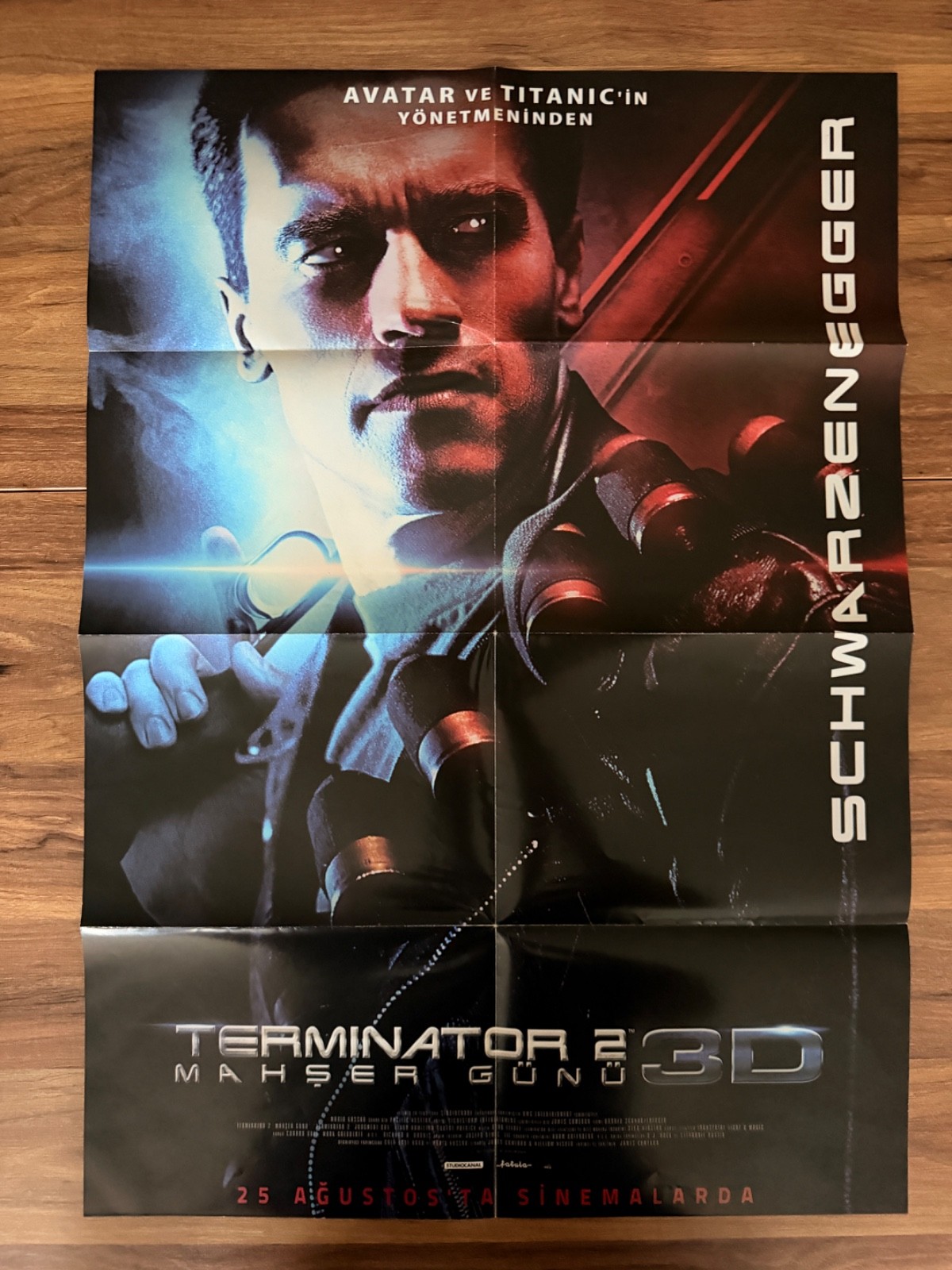 Terminator 2 Judgment Day 3D Turkish Promo Poster Arnold Schwarzenegger