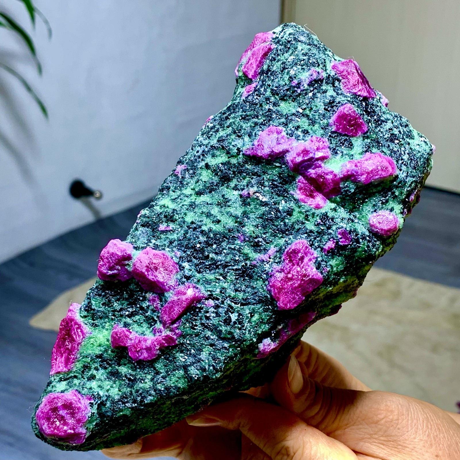 3.49LB Natural green Ruby zoisite (anylite) crystal Chakra Healing Energy