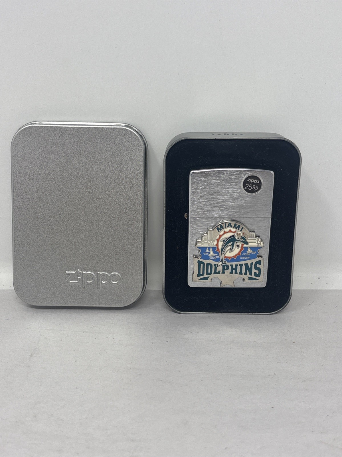 2003 Zippo Lighter Miami Dolphins 3D NFL New