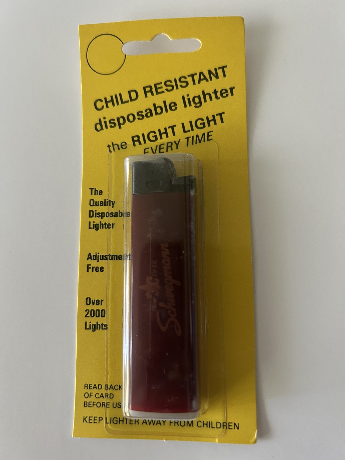 New Vintage Schwegmann’s Lighter Sealed Original Packaging New Orleans Burgundy