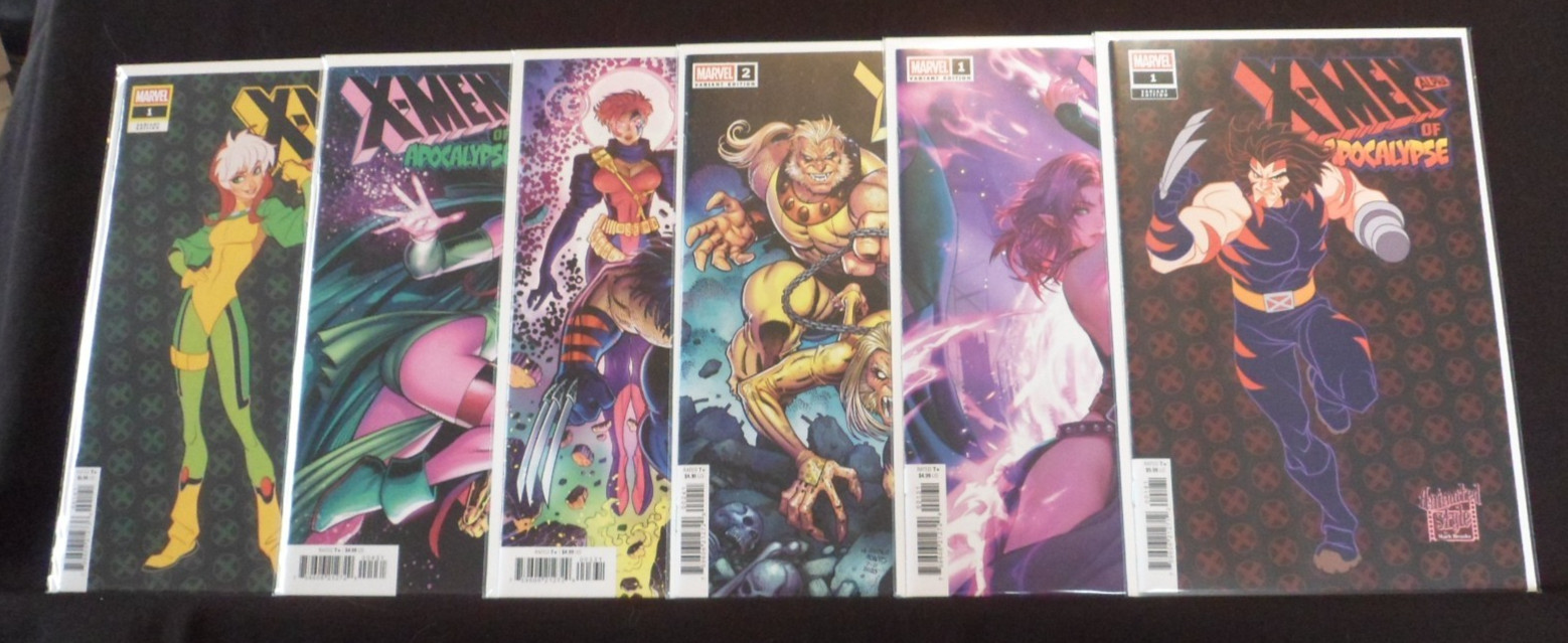 X-Men of Apocalypse (Marvel) Set of 6 VARIANT Covers (Alpha/1-4/Omega) NM/UNREAD