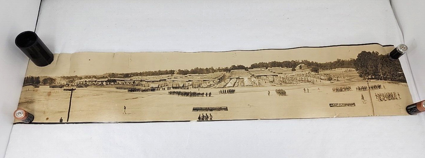 1918 Camp Greenleaf  GA Army Training Base Panoramic Photo General View