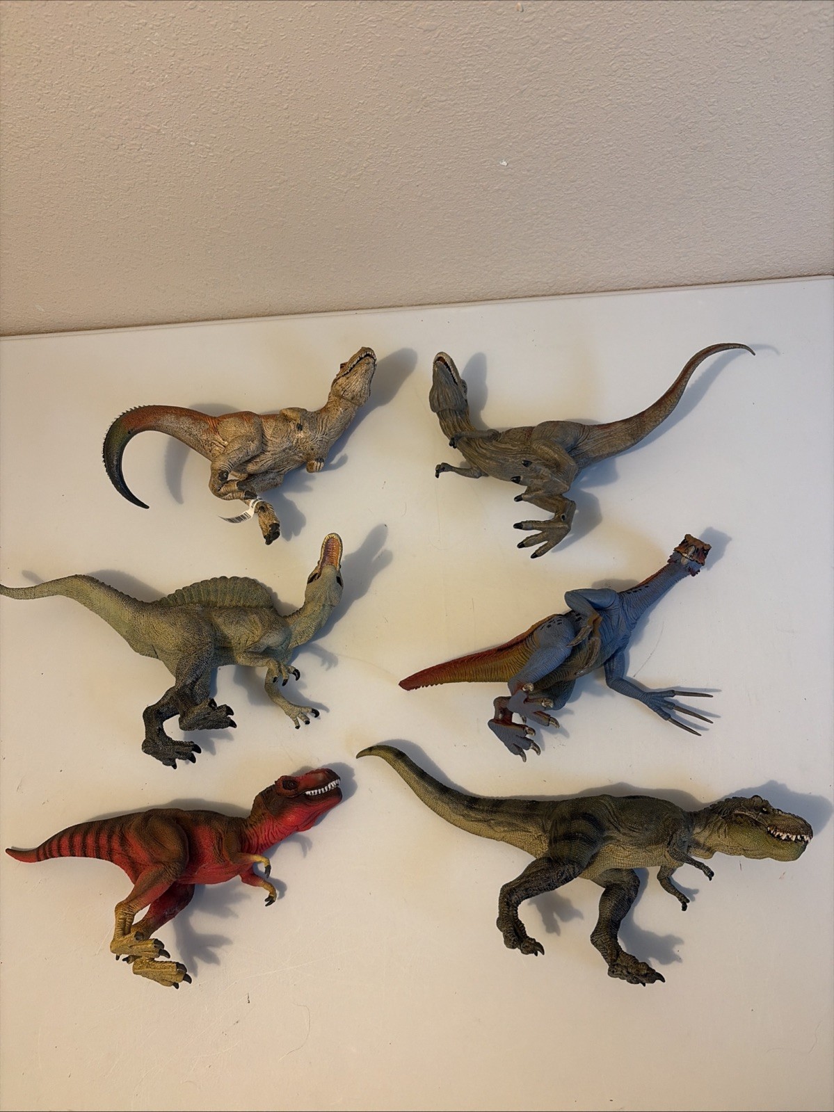 Papo Schleich Spinosaurus 2 Gigantosaurous, Therizinosaurus 2 Tyrannosaurus A4-4