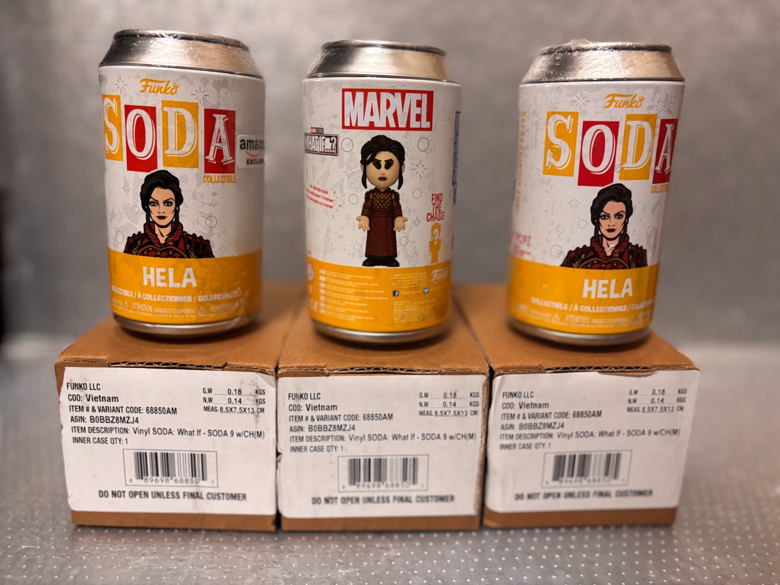 Funko Soda Hela Marvel What If Amazon Exclusive Sealed Lot of 3 Chase Chance