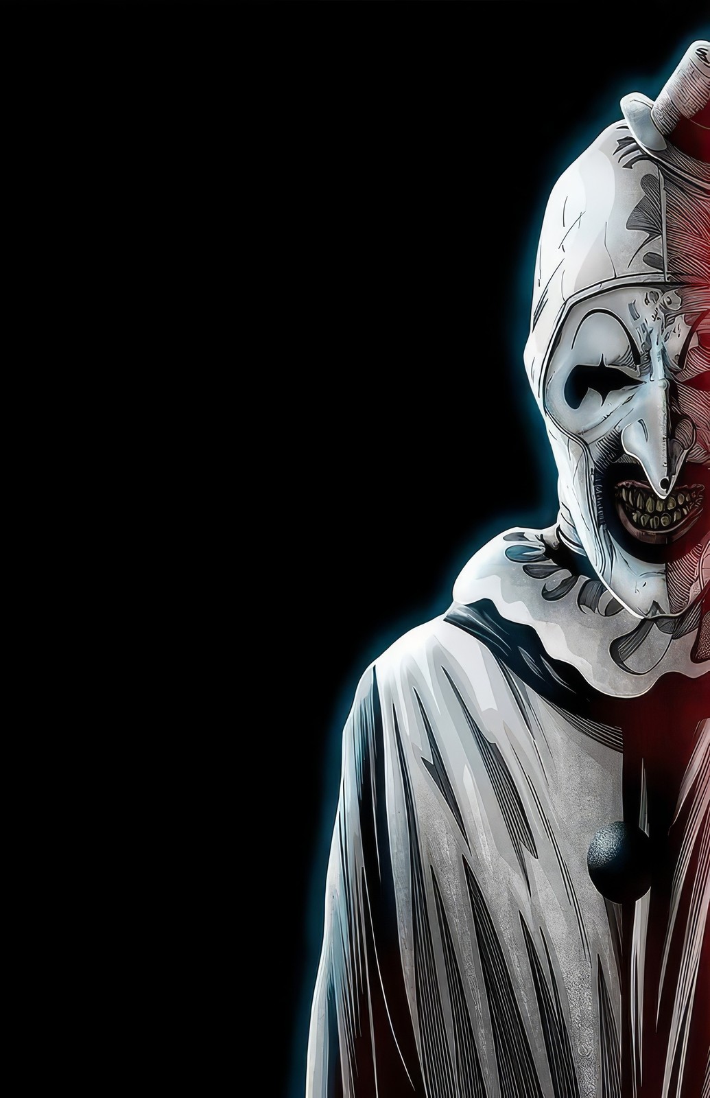 Terrifier Art the Clown White Statue David Howard Thornton Slasher Horror Poster