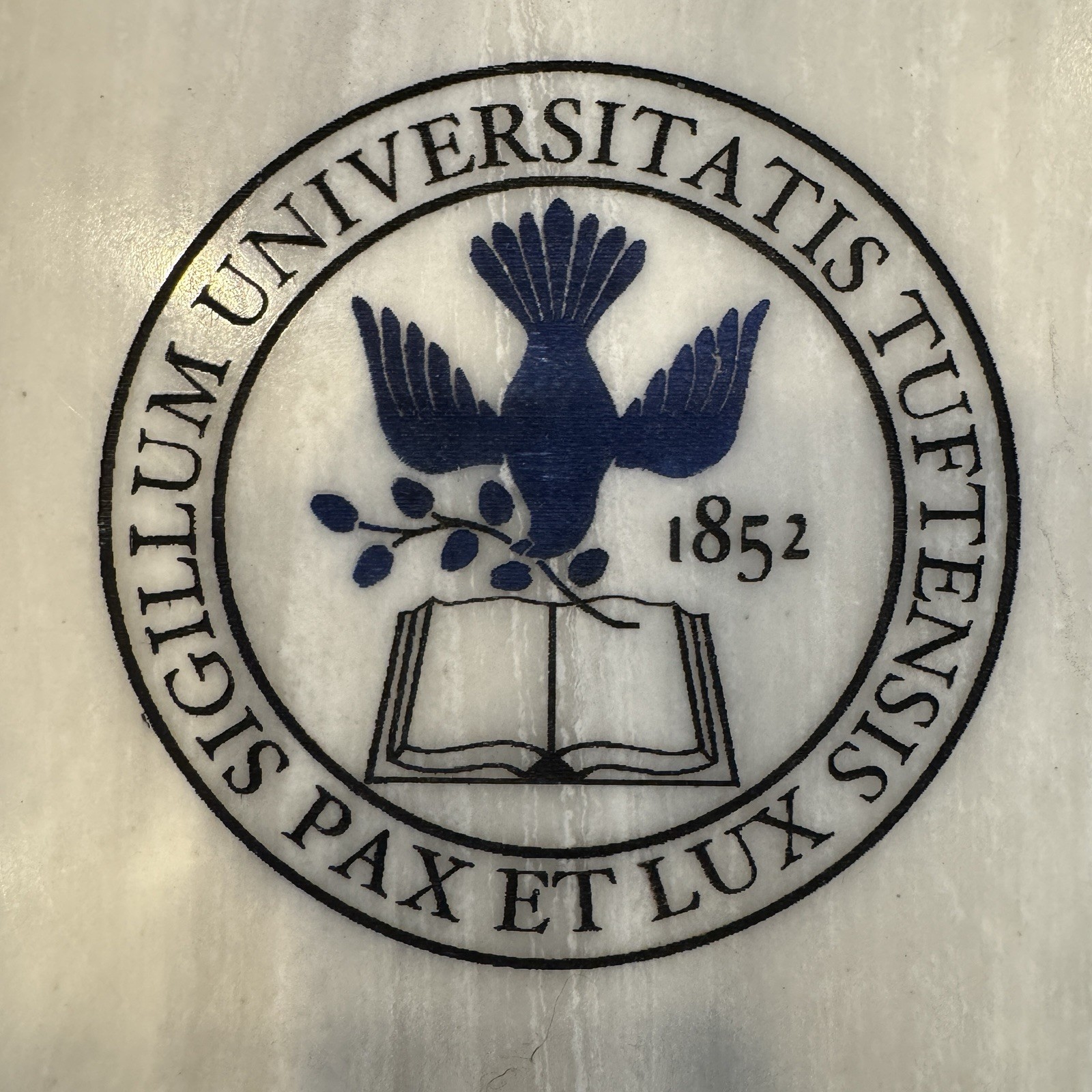 Tufts University Marble Book Ends Vintage PAX ET LUX Peace and Light