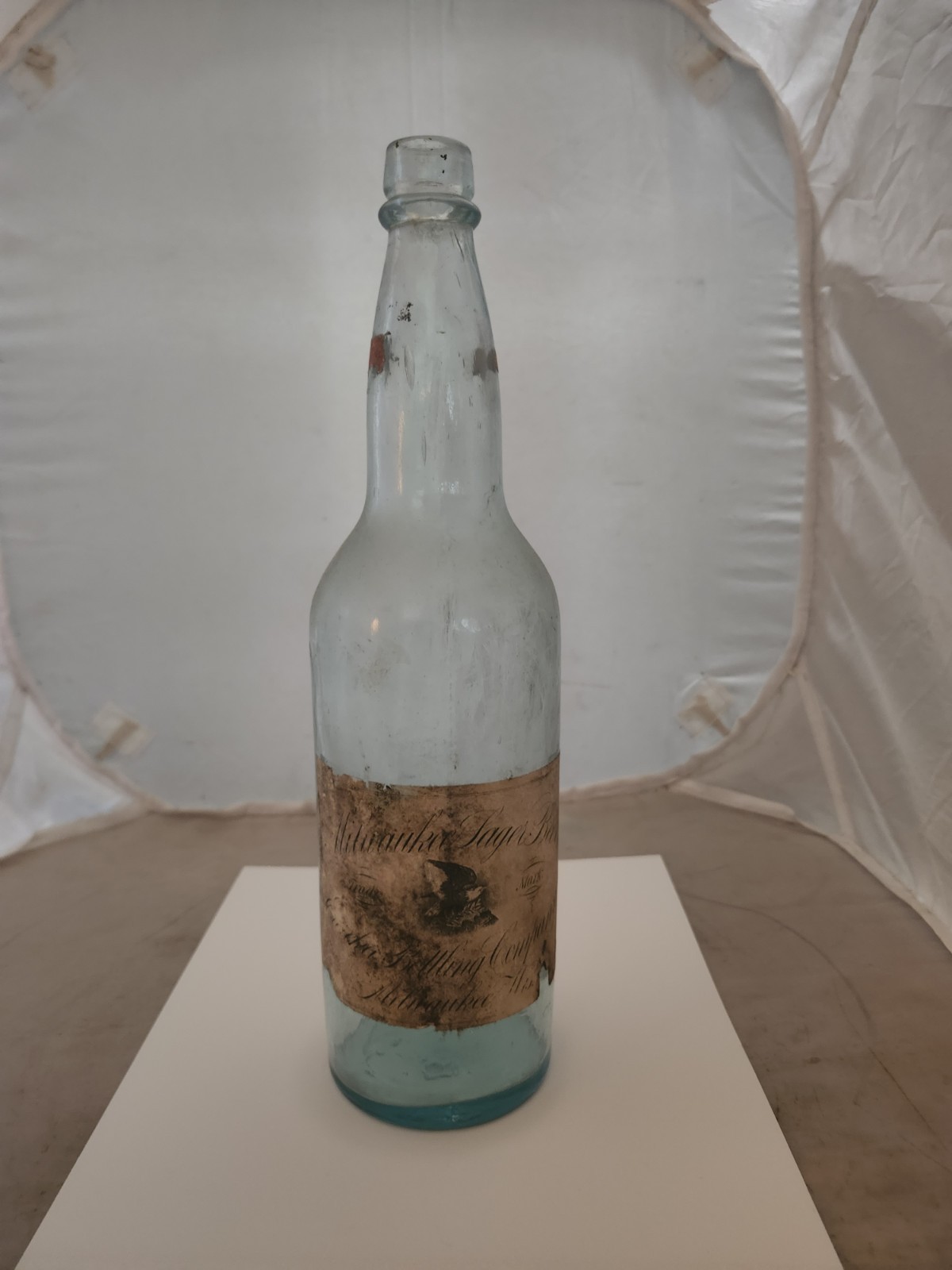 Milwaukee Lager Beer Bottle Pre Pro Excelsior Bottling Co Milwaukee WI 1880s 