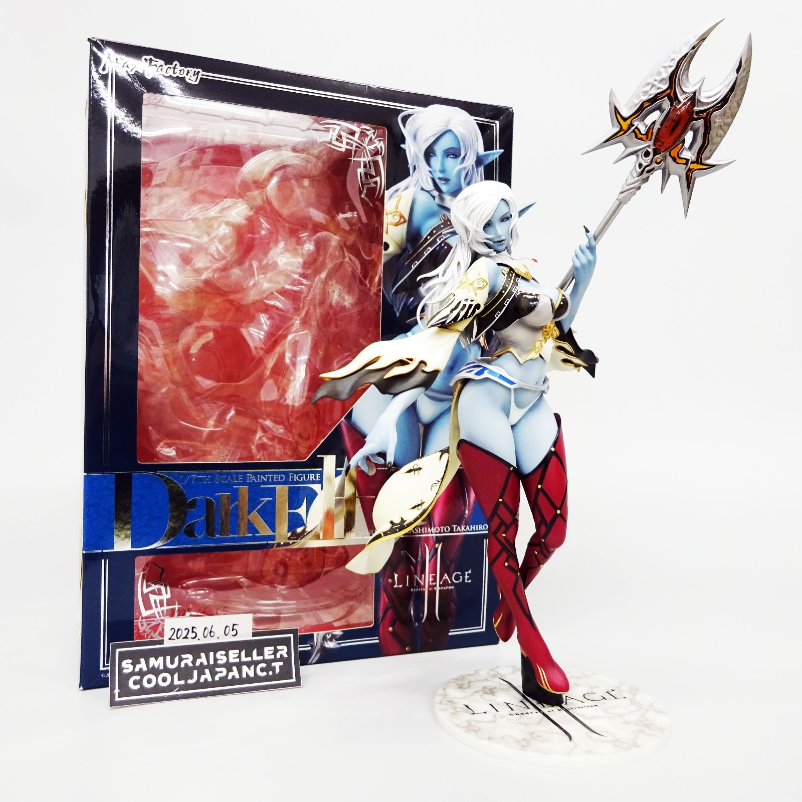 Max Factory Lineage 2 Dark Elf 1/7 Scale PVC Painted Complete Figure Japan Used