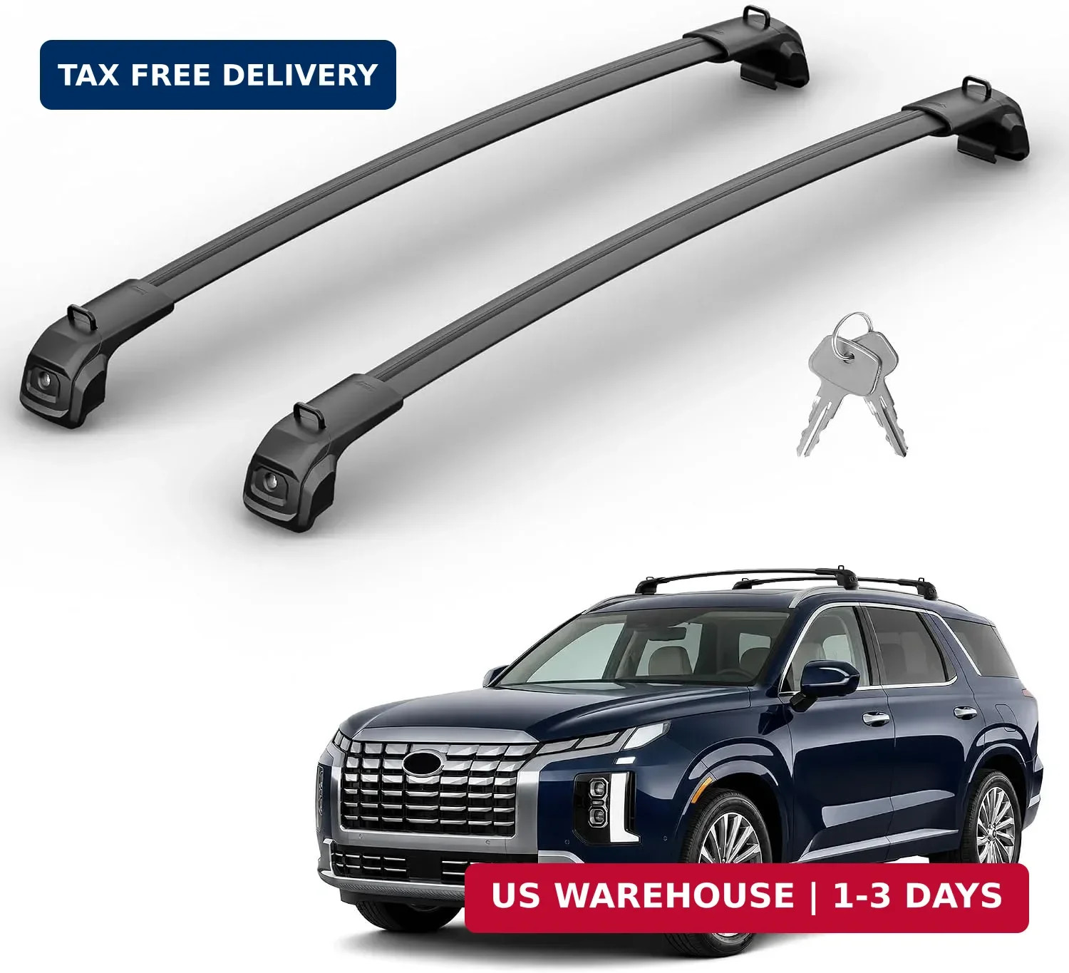 360Lbs Roof Rack Cross Bars Compatible with Hyundai Palisade 2019-2025