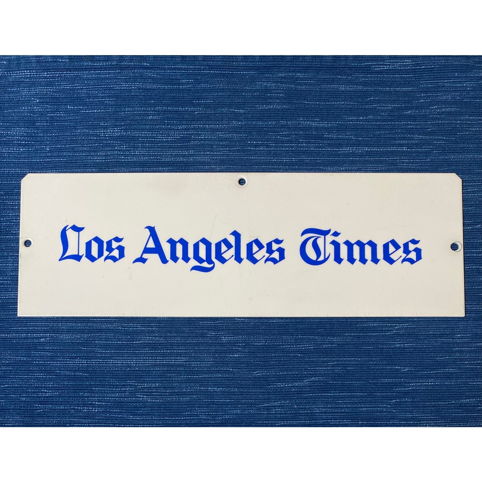 VTG Los Angeles Times Newspaper Rack Stand Porcelain Sign California Advertising