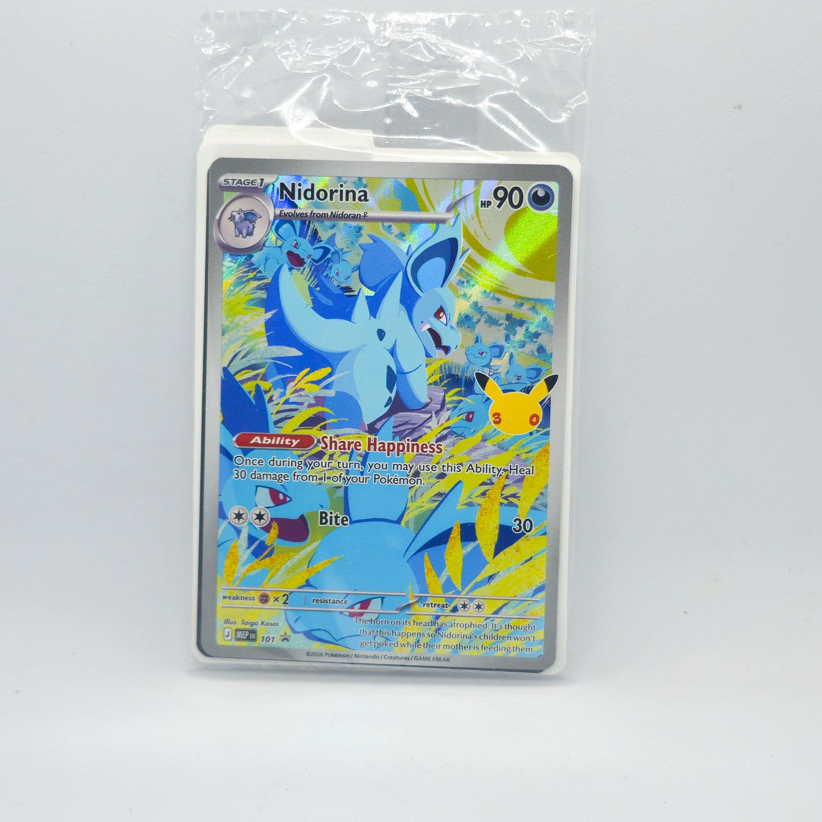 Nidorina 101 MEP - Pokemon 30th Anniversary- Sealed