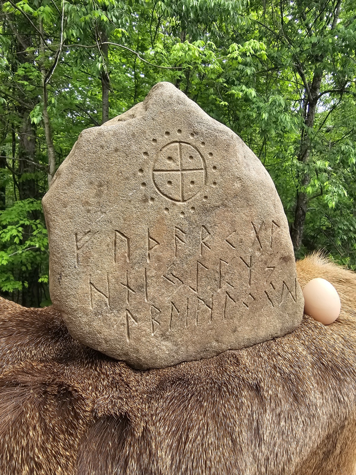 Viking Rune Stone. The Elder Futhark