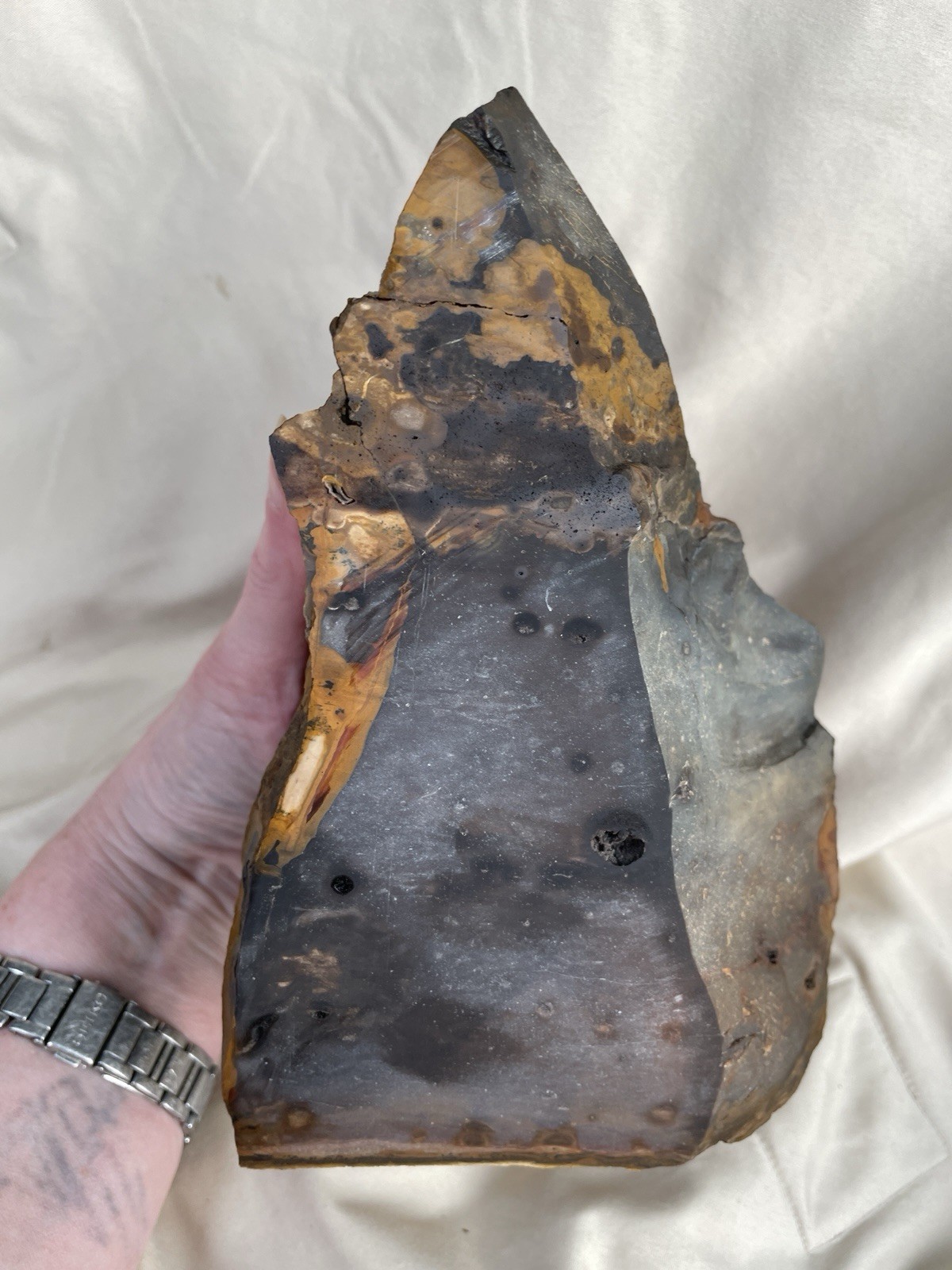 5.18 lb Blue Biggs Picture Jasper  Lapidary Rough Cut from Biggs, Oregon