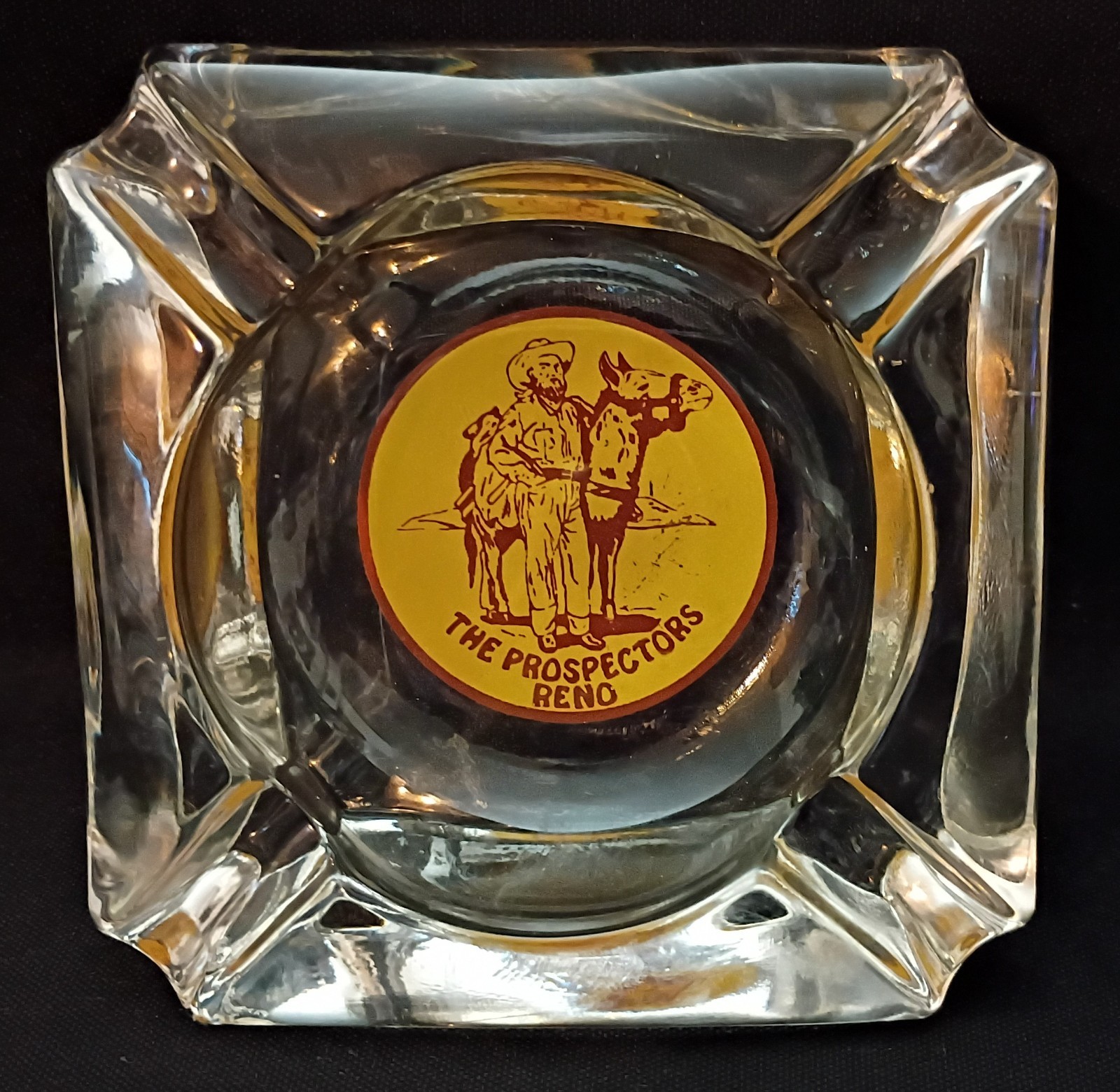 VTG. 1940-50s Ashtray⭐️ THE PROSPECTORS CLUB ⭐️ Reno, NV ⭐️
